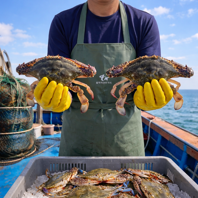 생물 꽃게 활꽃게 알배기 암꽃게, 1개, 활암꽃게 1kg(4-6미)