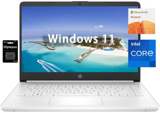 HP 14인치 HD 학생용/비즈니스용 노트북 인텔 쿼드코어 N150 8GB RAM 128GB UFS 1년 오피스 365 슬림 디자인 웹캠 HDMI 블루투스 Wi, 8GB RAM|256GB Storage, Silver