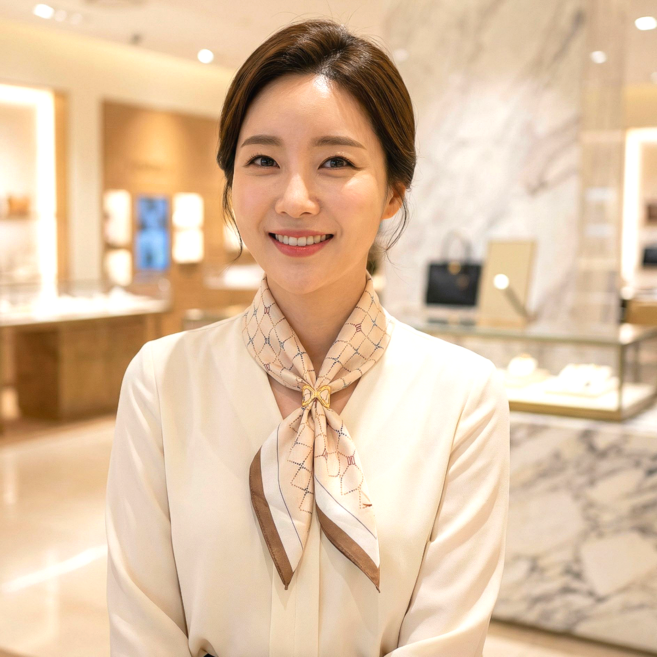 닥스 강아지 패턴 손수건