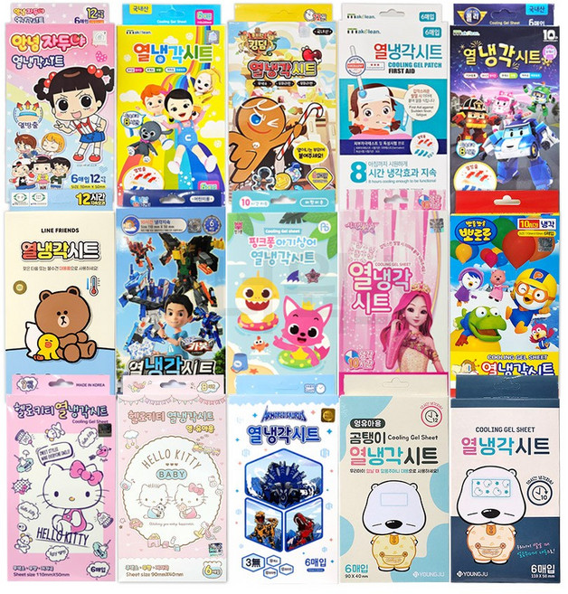 캐릭터 열냉각시트 모음 / 쿨링 해열패치, 05_로보카폴리, 1개