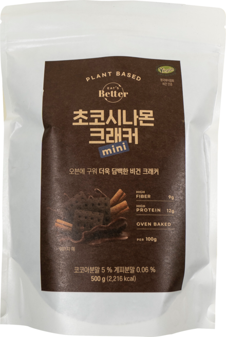 잇츠베러 크래커 mini 초코시나몬 대용량 미니크래커 사무실 카페 유치원 간식, 500g, 1개