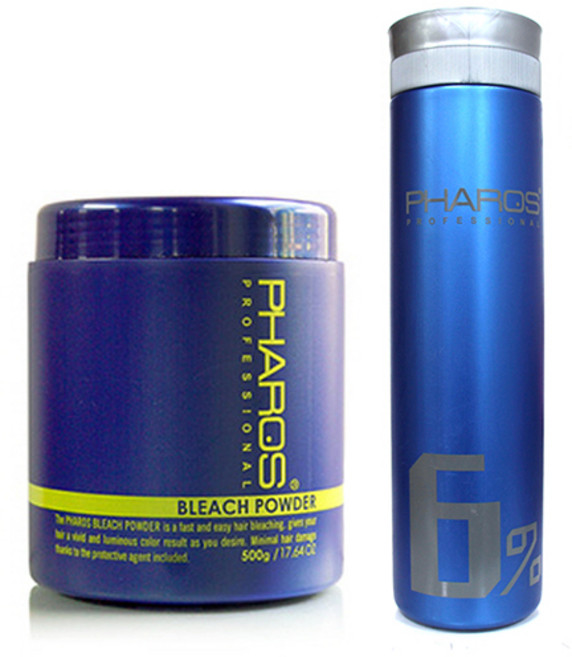 파로스 파워하이라이트 브리치 파우더 탈색제 500g + 산화제, 1개, 1L