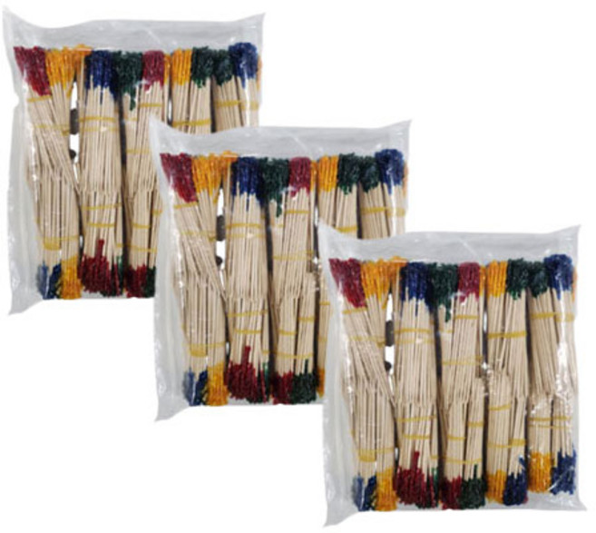 [캠인노크] 과일꽂이 자작나무 꽃요지 롱 이쑤시개, 1000개, 3개