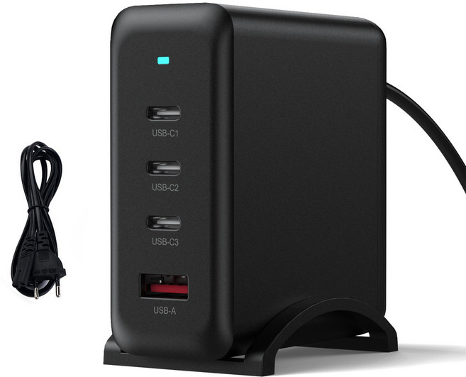 ZOZOFO 초고속 멀티충전기 GaN 100w C타입 고속 충전기 3C1A 4포트 PD3.0 PPS 멀티 충전기 호환 삼성 S24 S25 A15 SAMSUNG 노트북 Tab 아이폰, 1개, 100W 블랙-GS-W100A0960