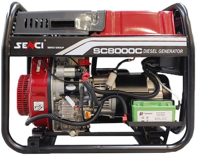 고출력 디젤 발전기 SC8000C 수동 자가 비상 대형 8KW 산업용발전기, 1개