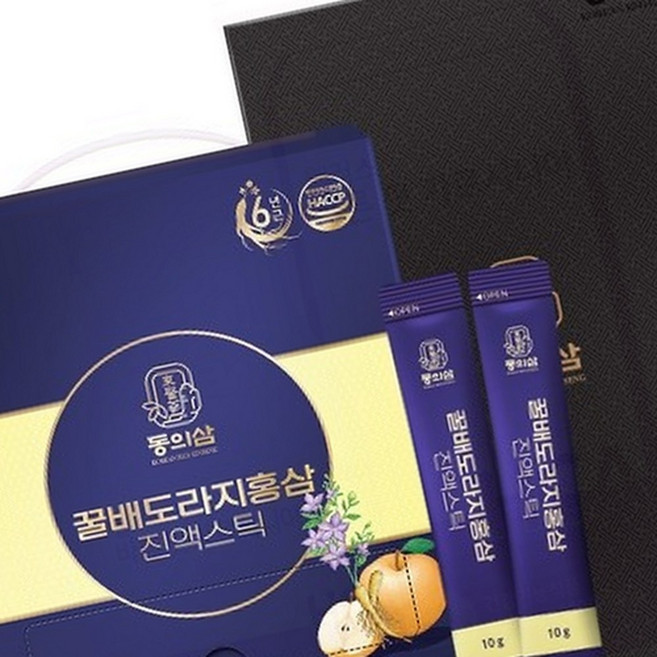 꿀 배 도라지 홍삼 진액 스틱 목건강 관리 기관지 차 선물 10g