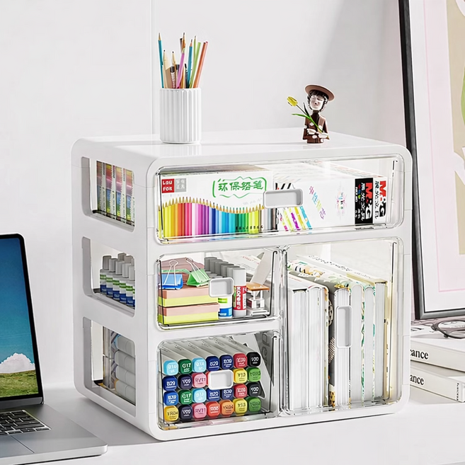 아유라인 가정용 약상자 서랍형 약정리함, 1개, 화이트