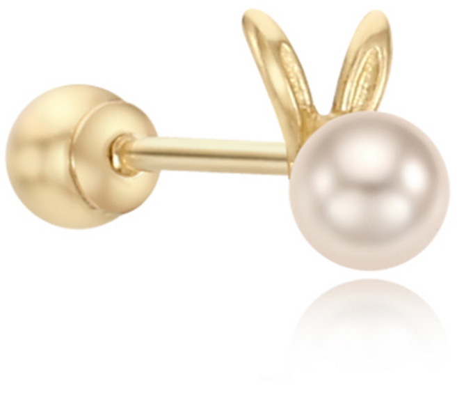 [제이티아라] 14K 미니 진주 레빗 토끼 피어싱