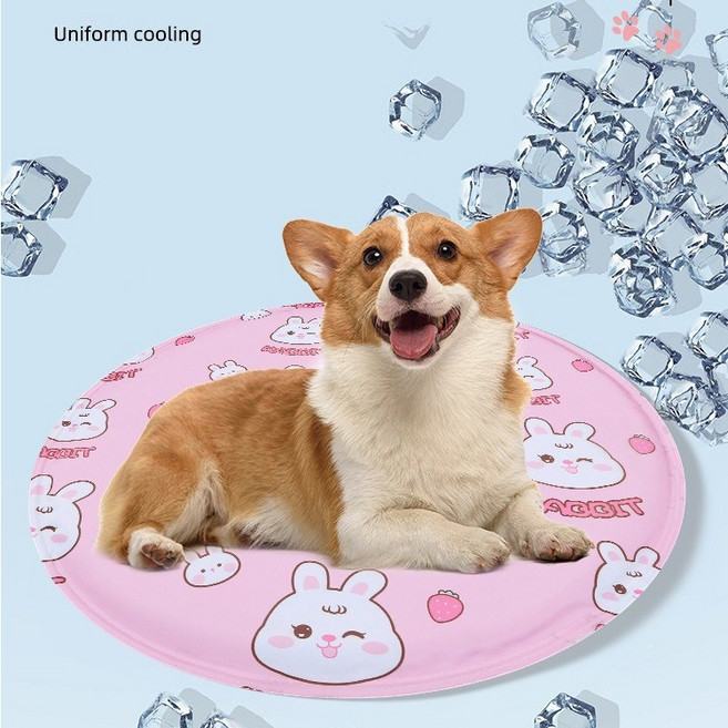 여름 애완동물매트 고양이 강아지 쿨매트 쿨링 매트( 썸머 더위 탈출 펫 쿨 매트), 핑크 토끼