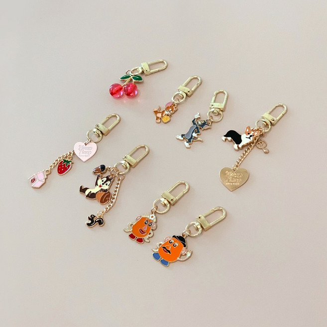 자동차키홀더 에어팟키링 가방고리 커플키링 열쇠고리 키홀더 키링모음, 여자감자