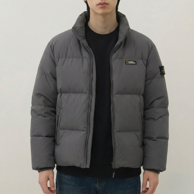 내셔널지오그래픽 숏기장 레이만TQ720 다운점퍼 패딩 파카