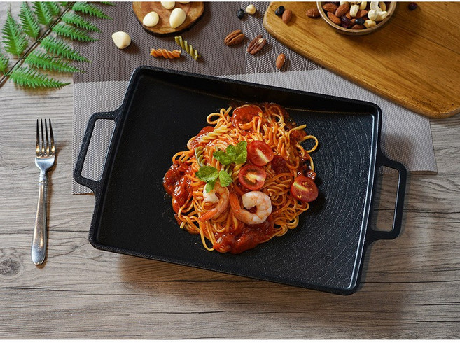 아리수 사각 그리들 캠핑용 구이바다 가스버너 호환, 1개, 32cm