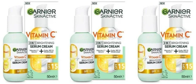 Garnier 가르니에 스킨액티브 비타민C 세럼크림 50ml X3 - 쿠팡