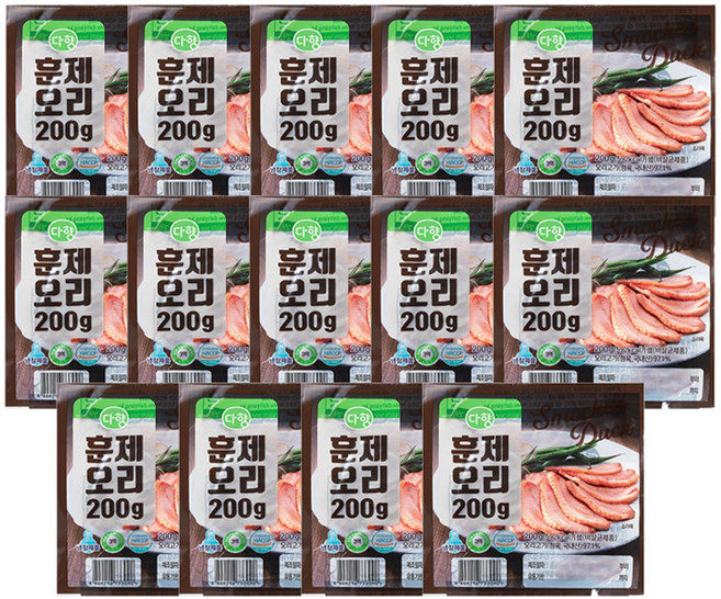 다향오리 [다향오리] 훈제슬라이스 200g 14팩소스 14봉 200g 14개
