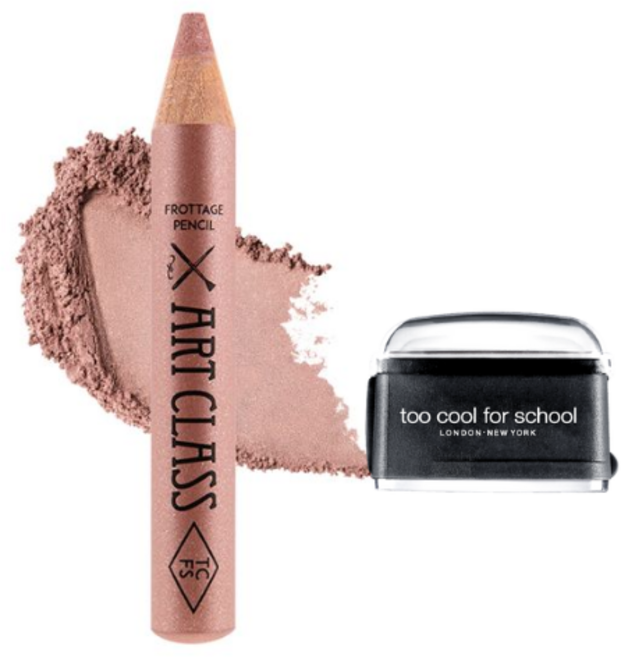 too cool for school 臥蠶筆 立體輪廓眼影筆 打亮, 原廠黑削筆器+16 Milky Rose, 1個