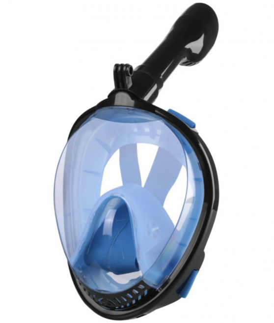 스노쿨링 풀페이스 물안경 마스크 스킨스쿠버 스노쿨링 수영 바다 수영장 물놀이, 4세대 스노쿨링 마스크 LXL 블랙