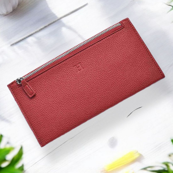 루시르미 여성 얇은 가죽 장지갑