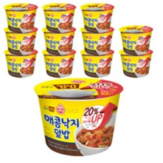 오뚜기 맛있는 컵밥 매콤낙지덮밥, 250g, 31개