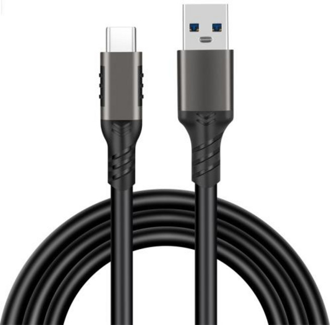 OculusQuest2 VR 케이블용 USB 3.2 Gen2 10Gbps USB A to USB C 케이블 데이터 전송 짧은 USB C SSD 케이블 QC 3.0 고속 충전 예비, CHINA_Metal | 2m, [02] No Braid