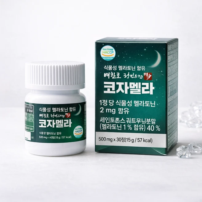 [식물성] 배한호 원장 명작 코자멜라 식물성 맬라토닌타트체리 수면 맬라토닌, 12개, 30정 - 쿠팡