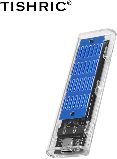 TISHRIC M2 SSD 케이스 NVME NGFF 듀얼 프로토콜 외장형 하드 드라이브 케이스(USB3.1 Gen2 인터페이스 포, 01 은