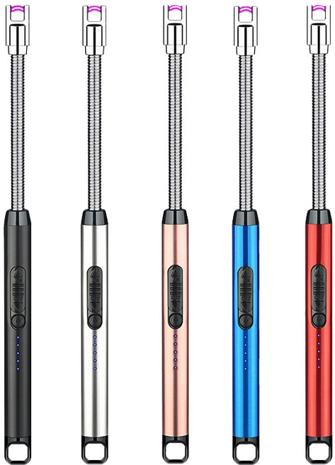 플라즈마 플렉시블 캔들용 USB 충전식 전기 라이터, 1개, 레드