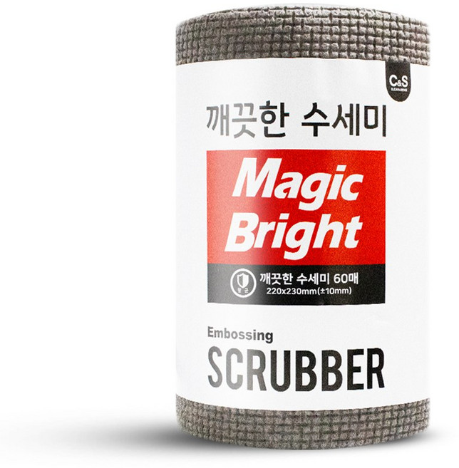 매직브라이트 뜯어쓰는 일회용 설거지 수세미, 1개, 60개입