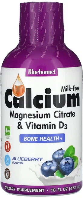 블루본넷뉴트리션 리퀴드 칼슘 마그네슘 시트레이트 비타민D3 블루베리 473ml 16fl oz, 1개, 473.176ml - 쿠팡