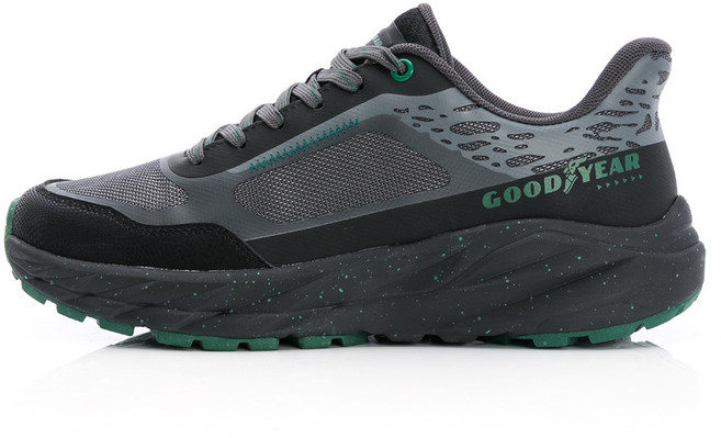 GOODYEAR 固特異 曠野M1 男款 3E 防潑水 越野運動鞋 灰綠 GAMR63805