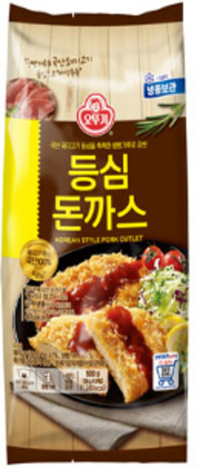 오뚜기 등심돈까스 500G, 5개