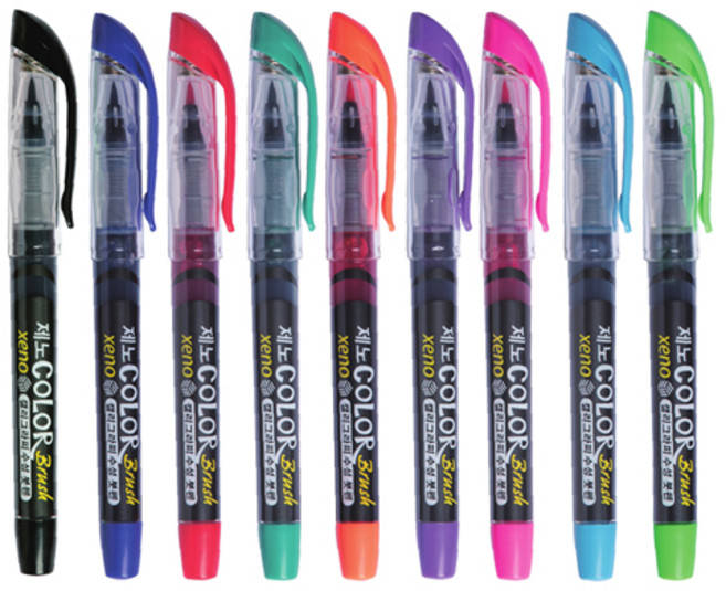 제노칼러 붓팬 9색 세트, 단품