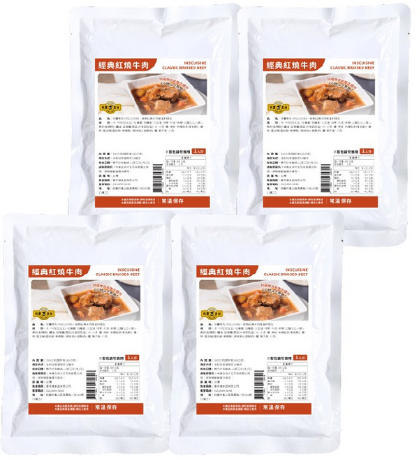 快饗食刻 紅燒牛肉, 300g, 4個