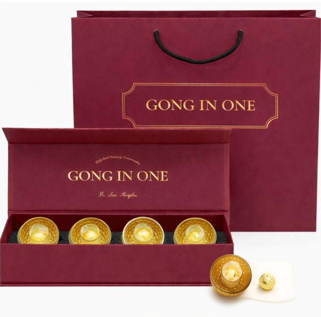 [VIP선물] 공인원 황금 침향환 4환 골프 명절 선물, 1세트, 15g