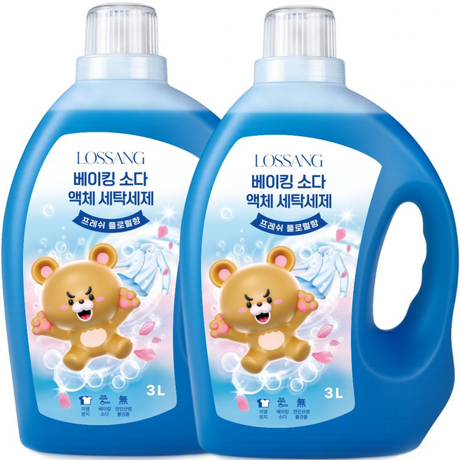 로쌩 실내건조 일반용 드럼용 프레쉬 플로럴향 액상세제 본품, 2개, 3L
