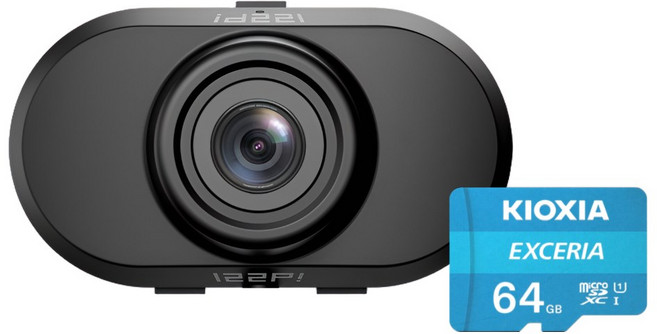 ID221 C1 PRO 오토바이 헬멧 블랙박스 자전거 액션캠 2K 루프레코딩, Black, C1 PRO (64GB메모리카드 포함)