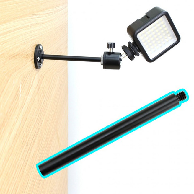 카메라 액션캠 길이 연장 100mm 폴 마운트 거치대 랜턴 LED 조명, 1개, 상세페이지 참조