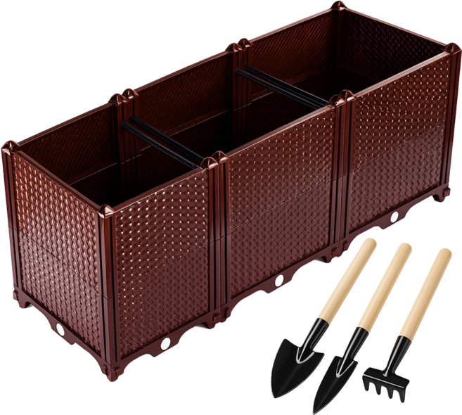 조립가든 플랜트박스 조립식 화분 텃밭 베란다, 1개, 딥브라운