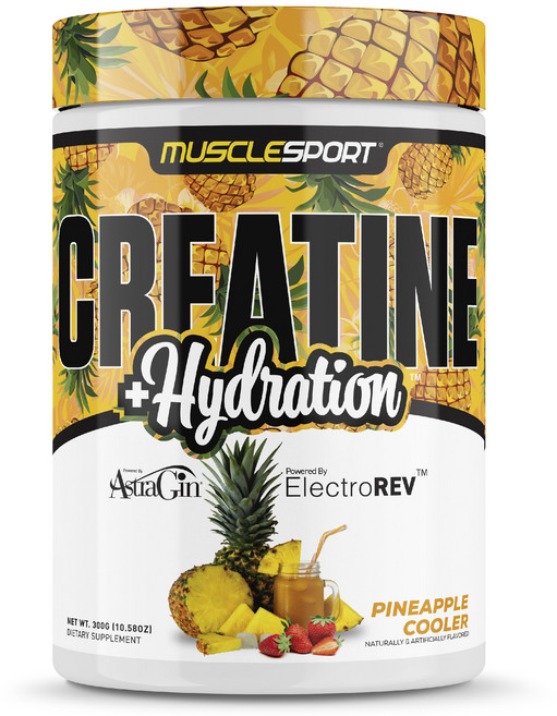 MUSCLESPORT 補水型肌酸 鳳梨口味, 300g, 1個