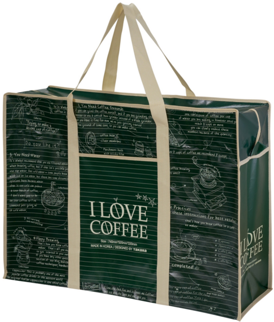 TKR 국산 지퍼 타포린백 쇼핑백, 타포린백 1호 그린