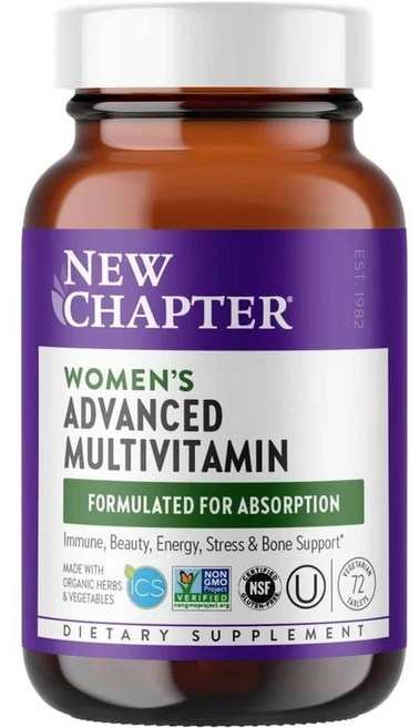 뉴챕터 우먼 어드밴스드 멀티비타민 New Chapter Women Multivitamin Fermented, 1개, 72정 - 쿠팡