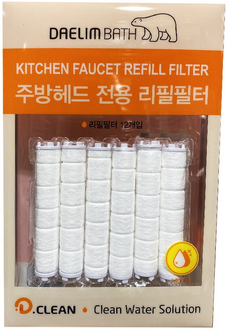 리필터 대림 바스 주방용 호환 필터, 12개