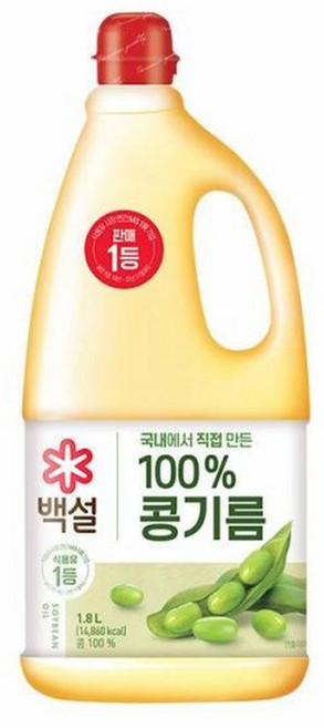 백설 콩기름 1.8L 식재료 반찬 자취 엄마손맛 계란밥 쉬운요리 집들이음식 에어프라이어, 1개