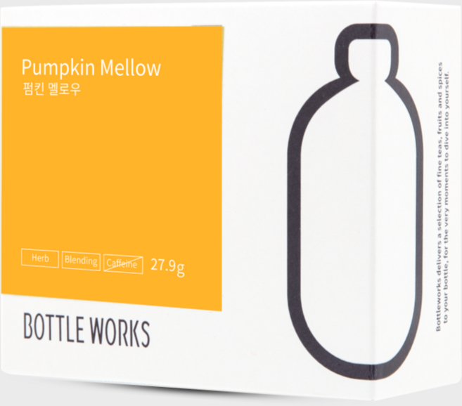 [보틀웍스 카페인없는차] 펌킨멜로우 9TB 호박차 루이보스 허브차, 1개, 27.9g, 1개입