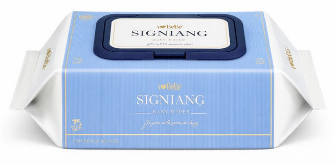 아이러브베베 시그니앙 오블루 아기물티슈 캡형, 75g, 77매, 15개