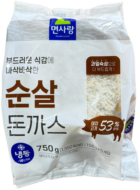 면사랑 순살 돈까스 750g 냉동, 5개, 150g