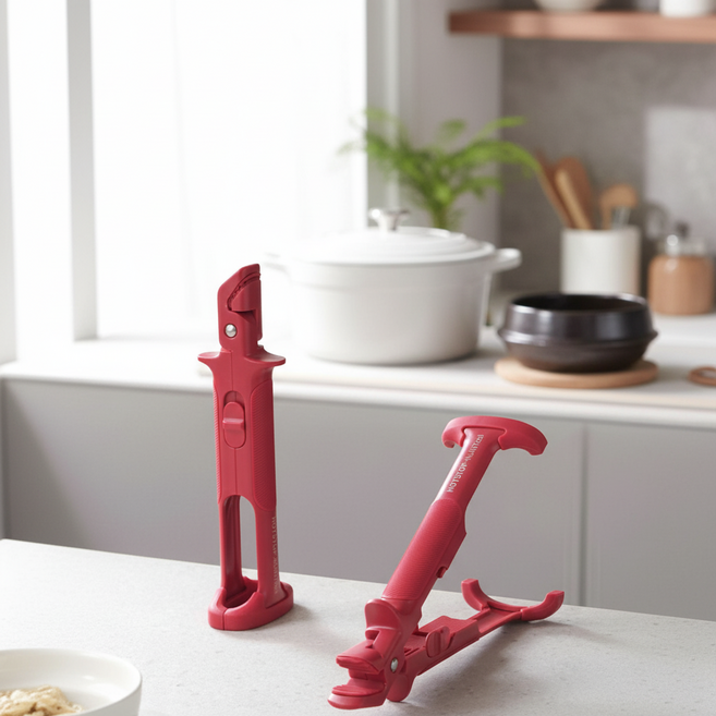 내열 냄비집게 뚝배기 홀더 주방 조리용 다용도 멀티 손잡이 집게, 화이트