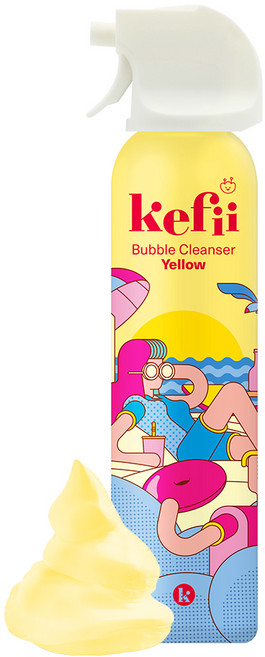케피 유아 버블클렌저 옐로우(망고향), 1개, 200ml