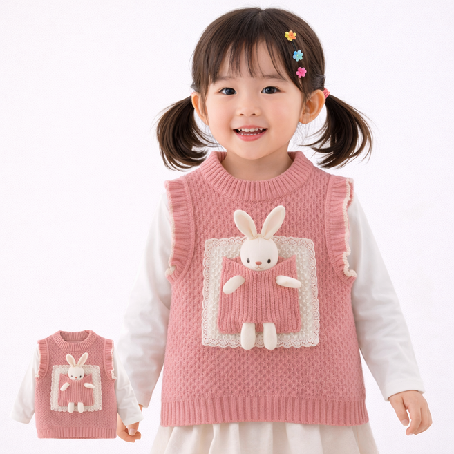 유아 아동 조끼 유아동 주니어 남아 여아 실내 니트조끼