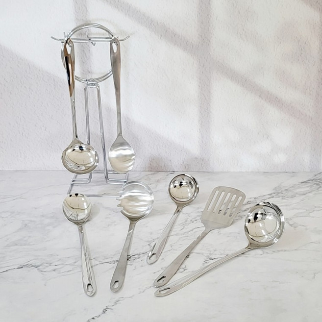 국내산 일체형 조리도구 키친툴 세트 스텐304 국자세트 1+1, 1개, 일체형유광)요리스푼_일체형무광)요리스푼, 일체형유광)요리스푼_일체형무광)요리스푼