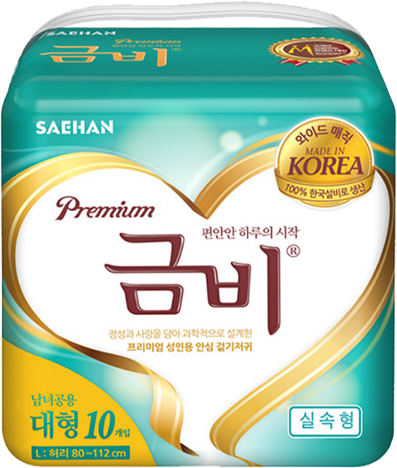 금비 남녀공용 와이드매직 실속형 성인기저귀 대형, 60개입, 1개
